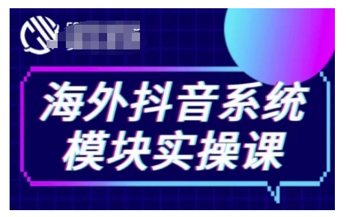 海外抖音Tiktok系统模块实操课，TK短视频带货，TK直播带货，TK小店端实操等-800资源网