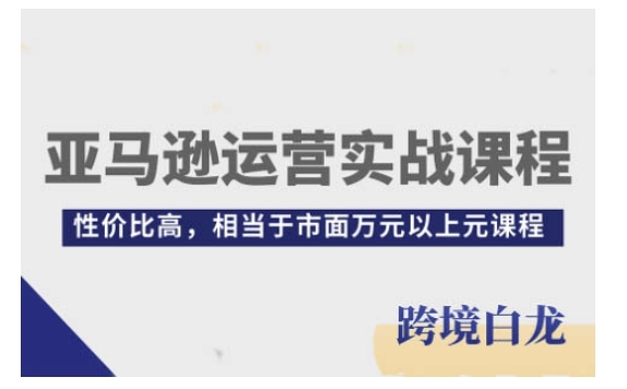 亚马逊运营实战课程，亚马逊从入门到精通，性价比高，相当于市面万元以上元课程-800资源网