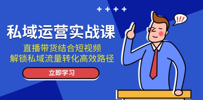 私域运营实战课：直播带货结合短视频，解锁私域流量转化高效路径-800资源网