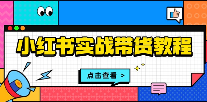 小红书实战带货教程：从开店到选品、笔记制作、发货、售后等全方位指导-800资源网