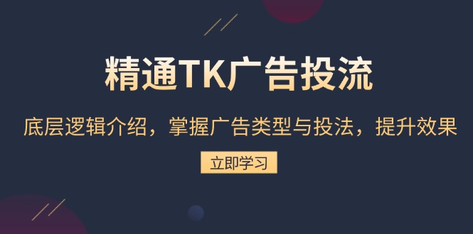 精通TK广告投流：底层逻辑介绍，掌握广告类型与投法，提升效果-800资源网