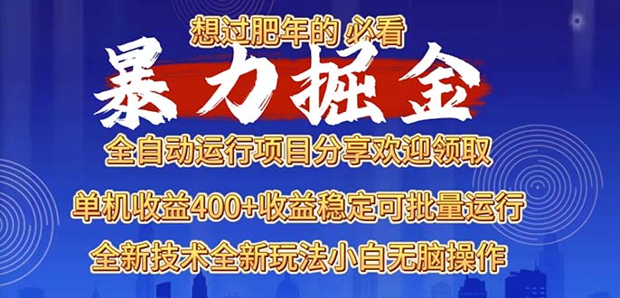 2025暴力掘金项目，想过肥年必看！-800资源网