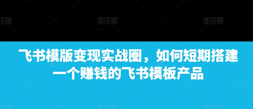 飞书模版变现实战圈，如何短期搭建一个赚钱的飞书模板产品-800资源网