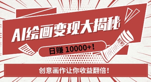 AI梦境绘画致富秘籍，复制粘贴，新手也能快速掌握，创意画作让你收益翻倍-800资源网