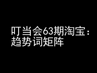 《淘宝天猫打爆班》原创高阶技术第63期，趋势词矩阵技术和玩法-800资源网