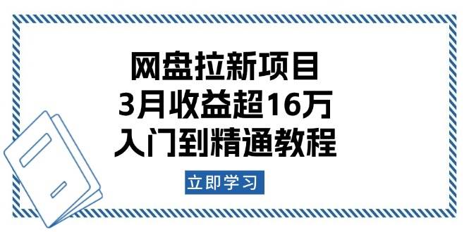 网盘拉新项目：3月收益超16万，入门到精通教程-800资源网
