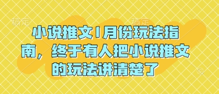 小说推文1月份玩法指南，终于有人把小说推文的玩法讲清楚了!-800资源网