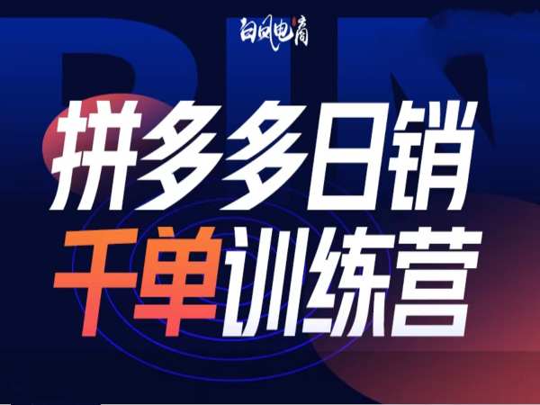 拼多多日销千单训练营第32期，2025开年变化和最新玩法-800资源网