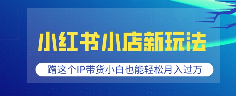 小红书小店新玩法，蹭这个IP带货，小白也能轻松月入过W-800资源网