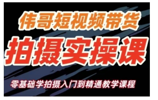 短视频带货拍摄实操课，零基础学拍摄入门到精通教学-800资源网