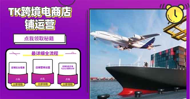 2025TK跨境电商选品趋势0到1店铺搭建最全实操讲解，轻松在家把货卖出国-800资源网