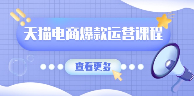 天猫电商爆款运营课程，爆款卖点提炼与流量实操，多套模型全面学习-800资源网
