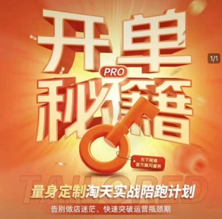 淘宝开单秘籍PRO，量身定制淘天实战陪跑计划，告别做店迷茫、快速突破运营瓶颈期-800资源网