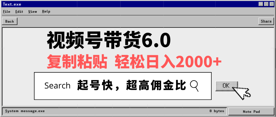 视频号带货6.0，轻松日入2000+，起号快，复制粘贴即可，超高佣金比-800资源网