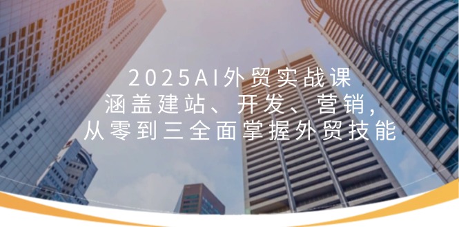 2025AI外贸实战课：涵盖建站、开发、营销, 从零到三全面掌握外贸技能-800资源网