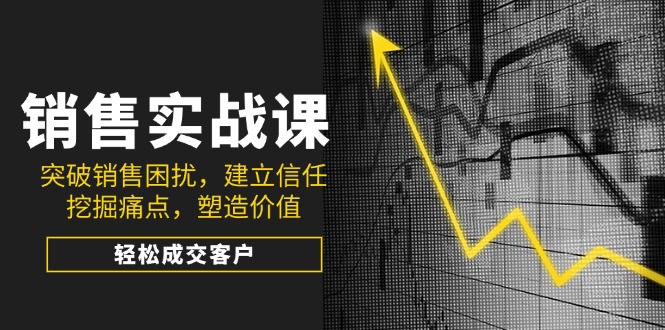 销售实战课，突破销售困扰，建立信任，挖掘痛点，塑造价值，轻松成交客户-800资源网