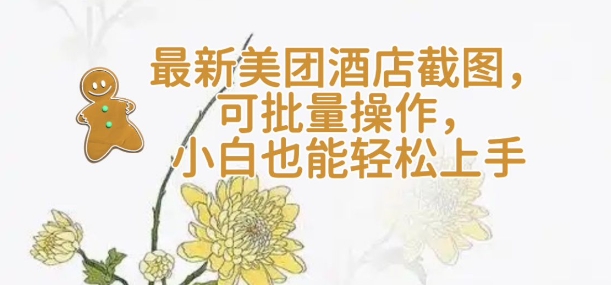 【轻云】最新美团酒店截图，可批量操作，小白也能轻松上手-800资源网