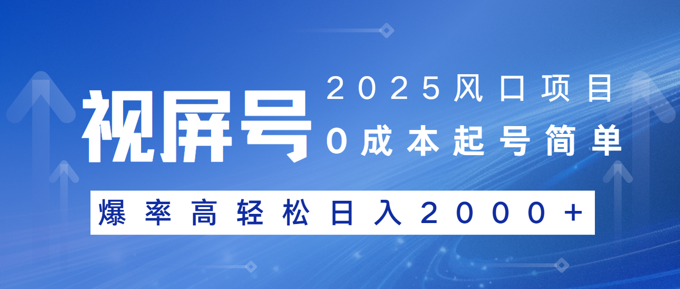 2025风口项目，视频号带货，起号简单，爆率高轻松日入2000+-800资源网