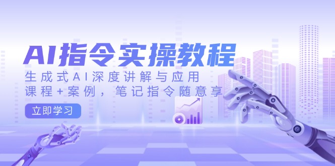 AI指令实操教程，生成式AI深度讲解与应用，课程+案例，笔记指令随意享-800资源网