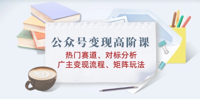 公众号变现高阶课：热门赛道、对标分析、广告主变现流程、矩阵玩法-800资源网