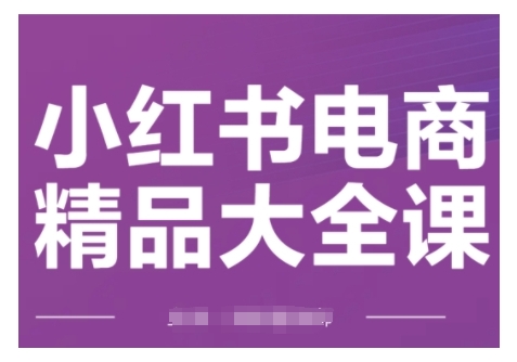 小红书电商精品大全课，快速掌握小红书运营技巧，实现精准引流与爆单目标，轻松玩转小红书电商-800资源网