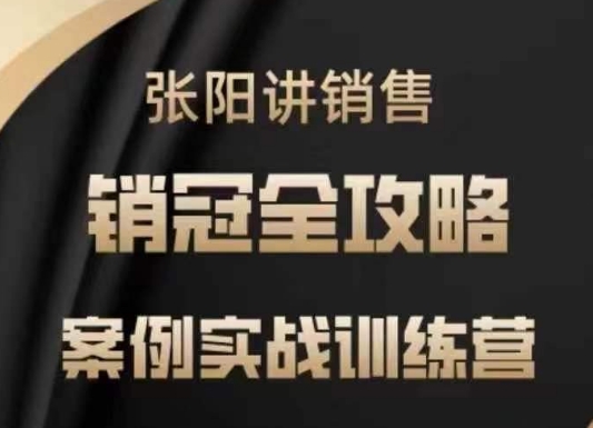 张阳讲销售实战训练营，​案例实战训练，销冠全攻略-800资源网