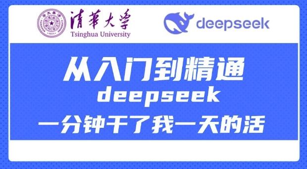 清华大学讲DeepSeek最全教程，从入门到精通，deepseek一分钟干了我一天的活-800资源网