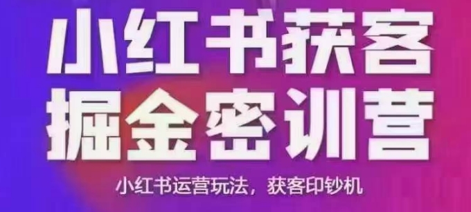 小红书获客掘金线下课，录音+ppt照片，小红书运营玩法，获客印钞机-800资源网