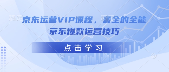 京东运营VIP课程，最全的全能京东爆款运营技巧-800资源网