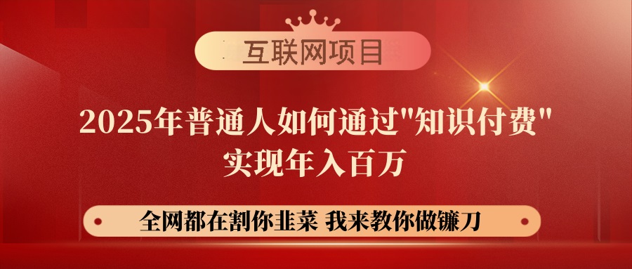 【网创项目终点站-镰刀训练营超级IP合伙人】25年普通人如何通过“知识…-800资源网