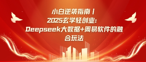 小白逆袭指南，2025玄学轻创业：Deepseek大数据+周易算法的融合玩法-800资源网