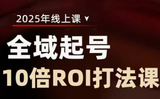 2025全域起号10倍ROI打法课，助你提升直播间的投资回报率-800资源网