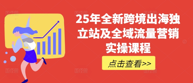 25年全新跨境出海独立站及全域流量营销实操课程，跨境电商独立站TIKTOK全域营销普货特货玩法大全-800资源网