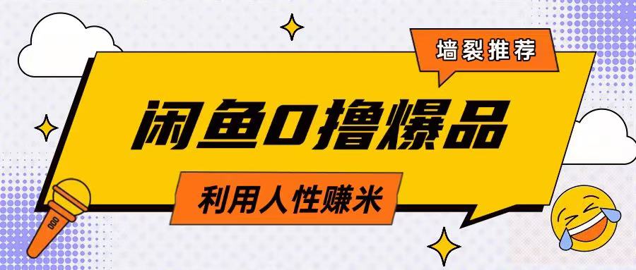 咸鱼0撸玩法利用人性售卖商品达到日挣2张的效果-800资源网