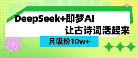 用DeepSeek做AI 古诗词视频，涨粉 10W+(保姆级教程)-800资源网