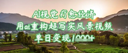 AI视觉疗愈经济：用ai重构超写实风景视频，单日变现多张-800资源网