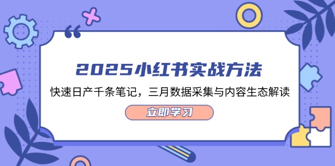 2025小红书实战方法，快速日产千条笔记，三月数据采集与内容生态解读-800资源网