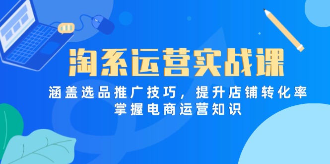 淘系运营实战课，涵盖选品推广技巧，提升店铺转化率，掌握电商运营知识-800资源网