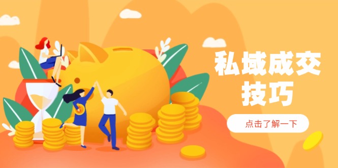 私域成交技巧，帮你从入门到精通，破解四大痛点，快速变现，轻松收钱-800资源网