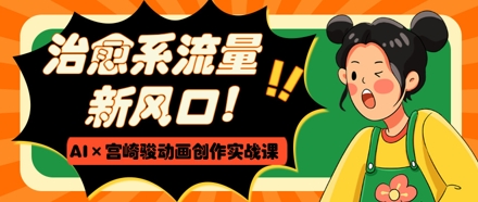 治愈系流量新风口，AI+宫崎骏动画创作实战课，从0到1打造爆款视频-800资源网
