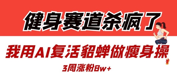 健身赛道杀疯了？我用AI复活貂蝉做瘦身操，3周涨粉8W-800资源网