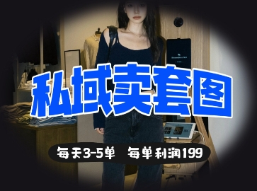 私域卖套图每天3-5单，每单利润99-800资源网