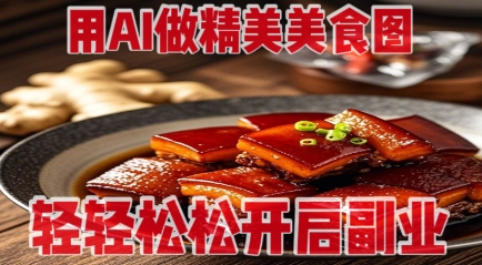用AI做精美美食图，无需专业设备拍摄，轻轻松松开启副业-800资源网