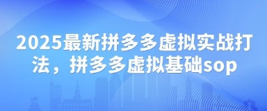 2025最新拼多多虚拟实战打法，拼多多虚拟基础sop-800资源网