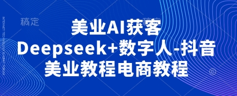 美业AI获客Deepseek+数字人-抖音美业教程电商教程-800资源网
