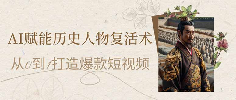 AI赋能历史人物复活术：从0到1打造爆款短视频-800资源网