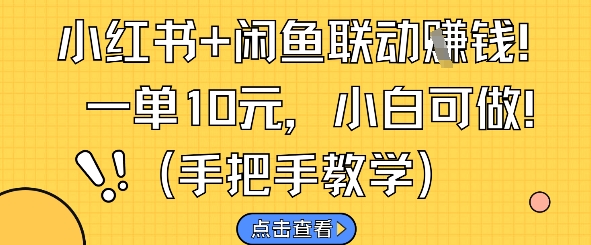 小红书+闲鱼联动挣钱，一单10元，小白可做-800资源网