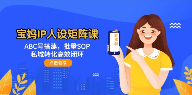 宝妈IP人设矩阵课：ABC号搭建，批量SOP，私域转化高效闭环-800资源网