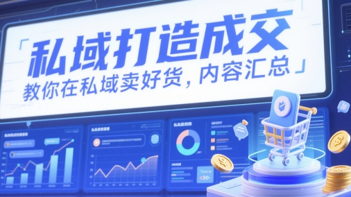私域打造成交，教你在私域卖好货，内容汇总-800资源网
