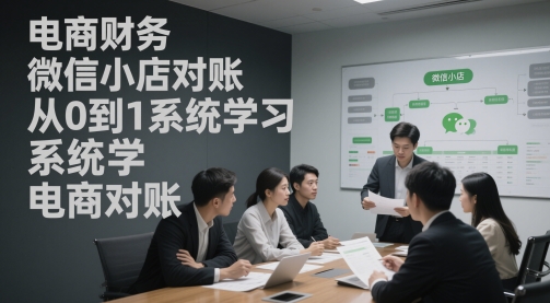 电商财务微信小店对账，从0到1系统学习电商对账-800资源网